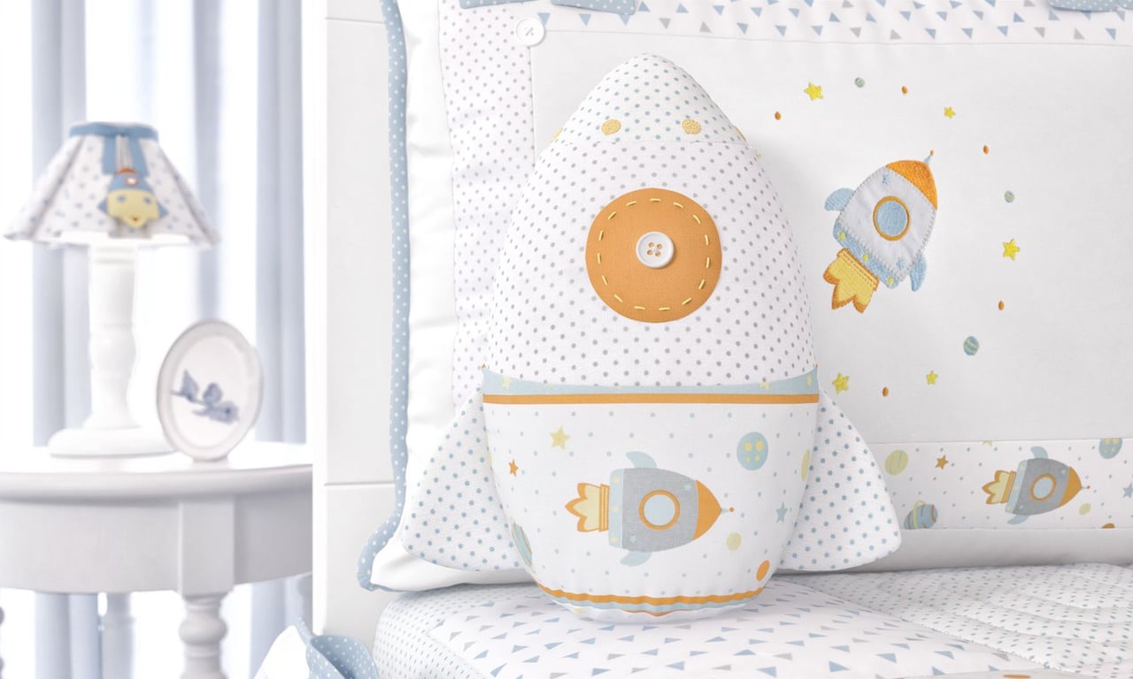 Naninha Foguete Patchwork Azul — vista alternativa