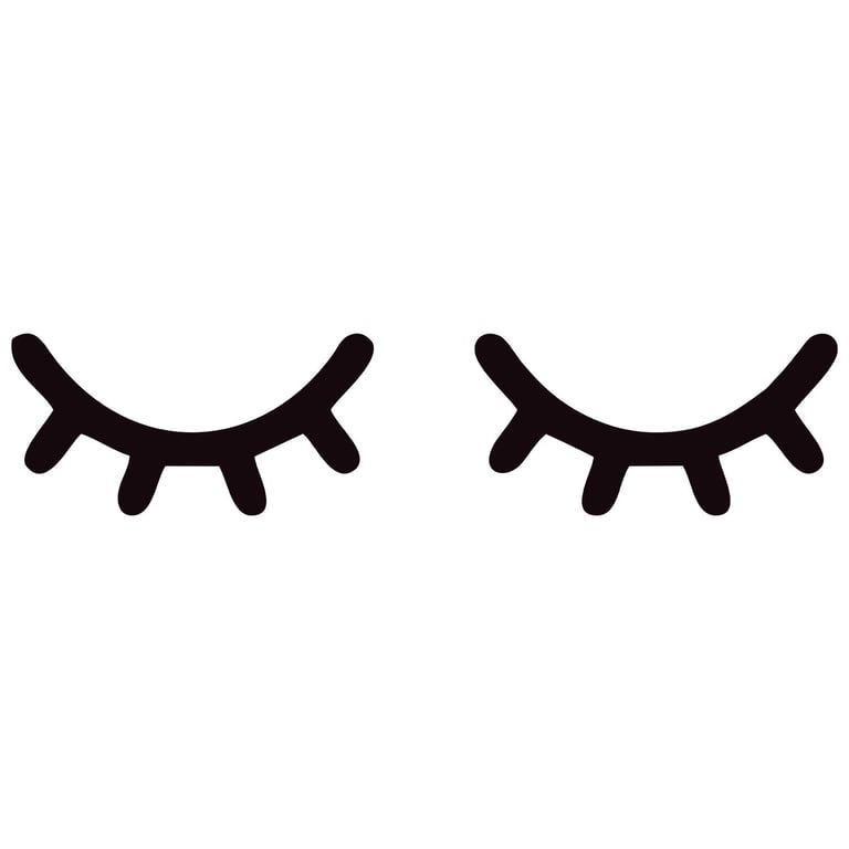 Adesivo de Parede Cílios de Unicórnio 22cm