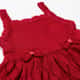 Vestido Tricot Vazado Laços Vermelho - imagem 3
