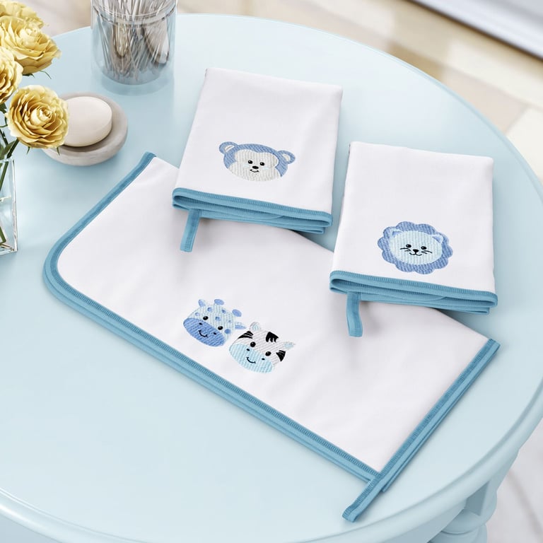 Jogo de Fraldas de Boca Malha Amiguinhos Safári