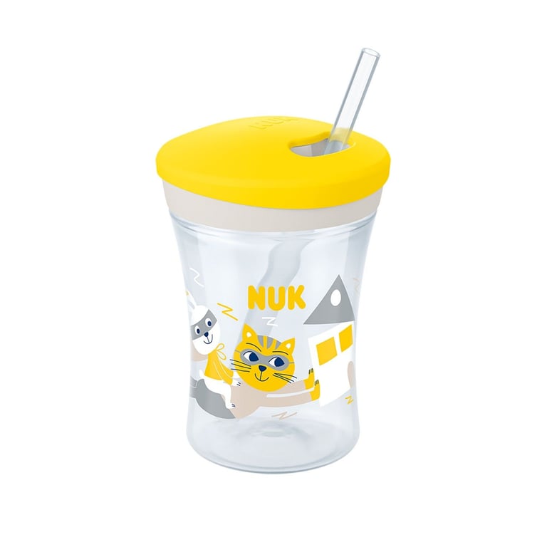 Copo Action Evolution com Canudo 230ml Amarelo