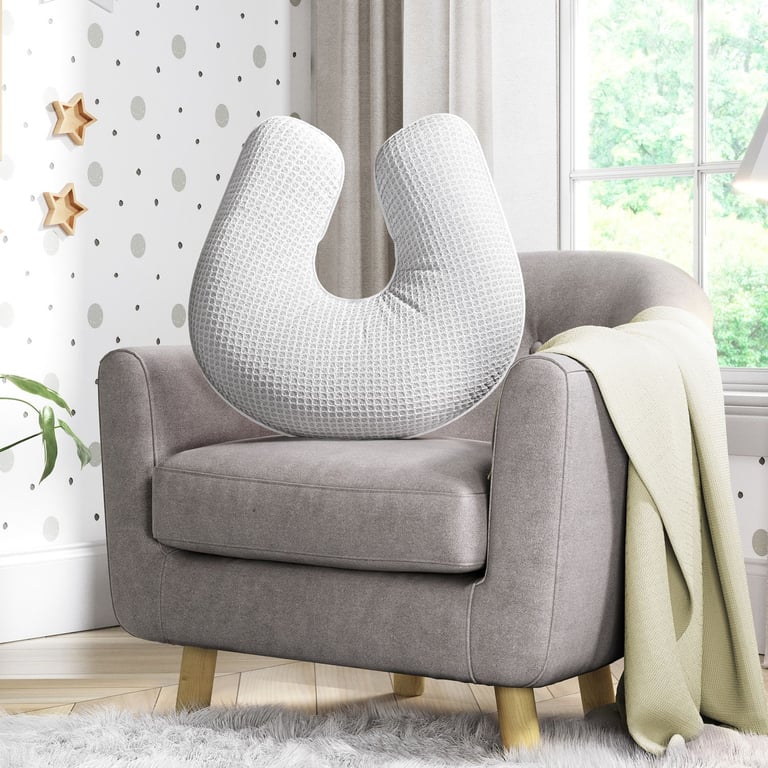 Almofada Amamentação Tricot Colmeia Branco