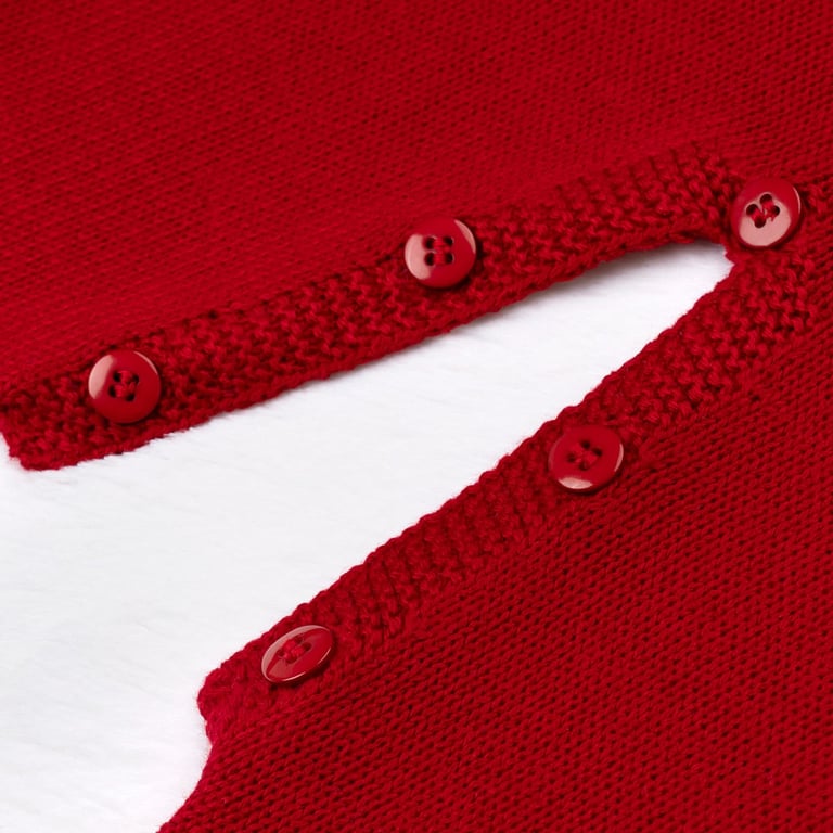 Saída Maternidade Tricot Pérola Duquesa Vermelho 02 Peças