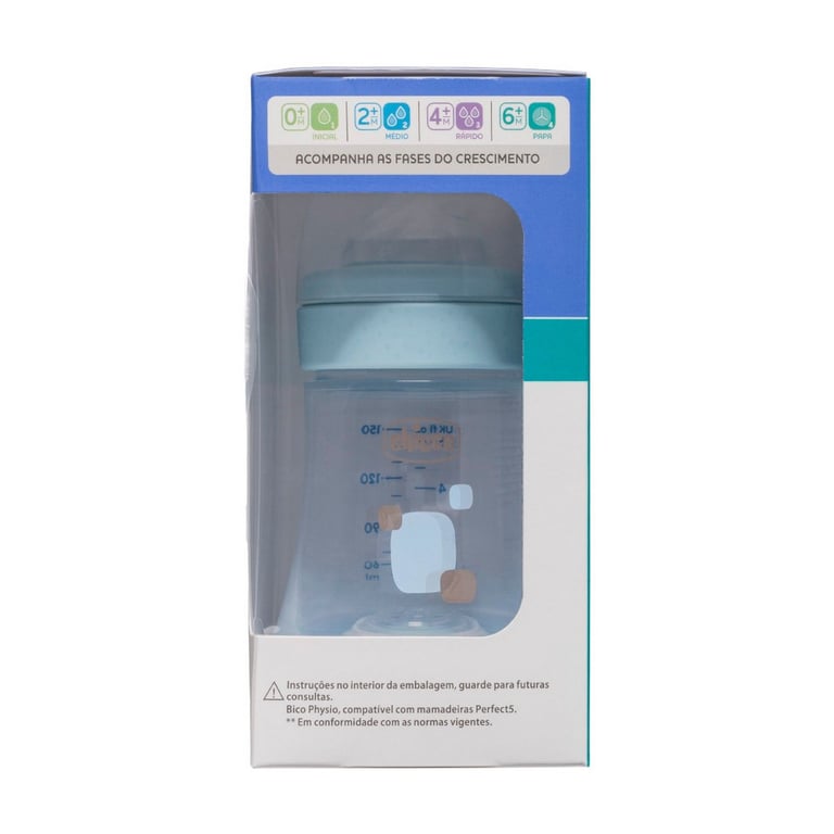 Mamadeira Perfect 5 Fluxo Inicial Azul 150ml — vista alternativa