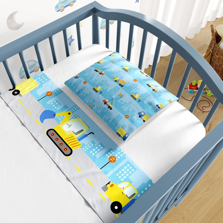 Jogo de Lençol Berço Caminhão Azul 3 peças — vista alternativa
