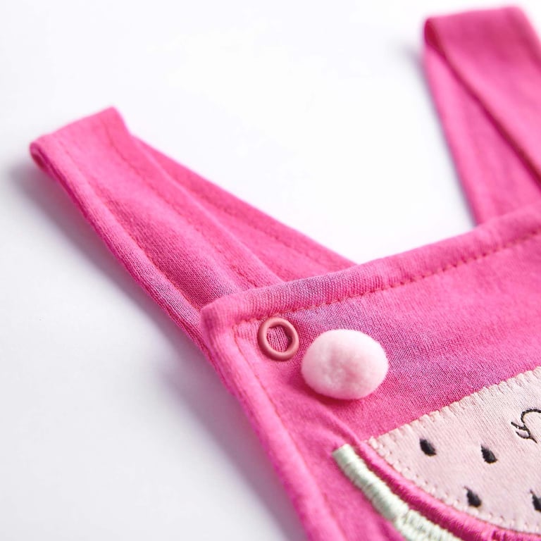 Jardineira Melancia Pompons Rosa — vista alternativa