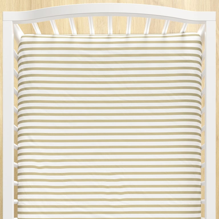 Lençol Berço com Elástico Listra Cinza