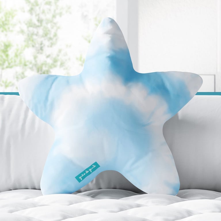 Almofada Estrela Tie Dye Azul 33cm