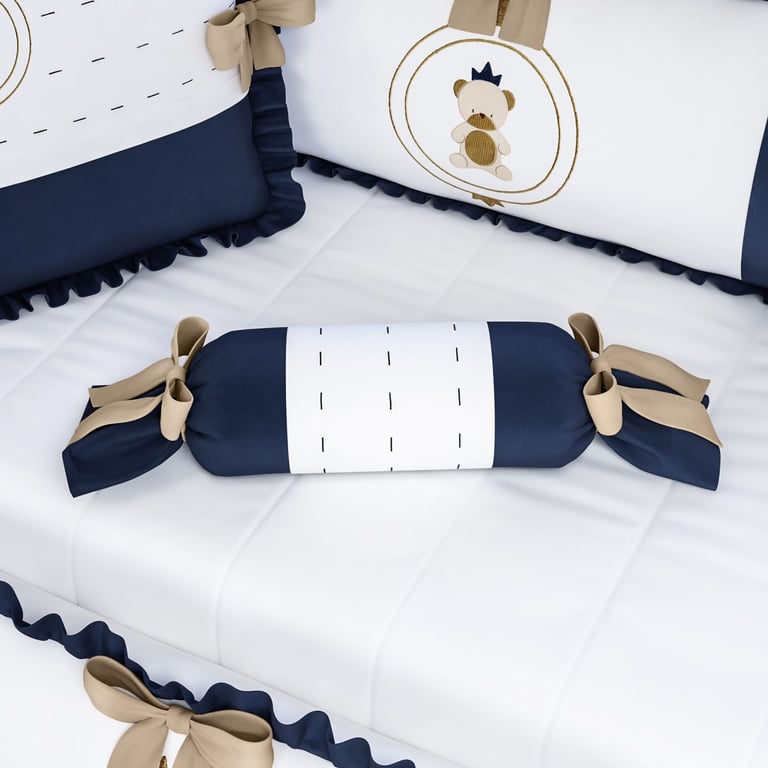 Almofada Apoio Bala Urso Teddy Realeza 60cm