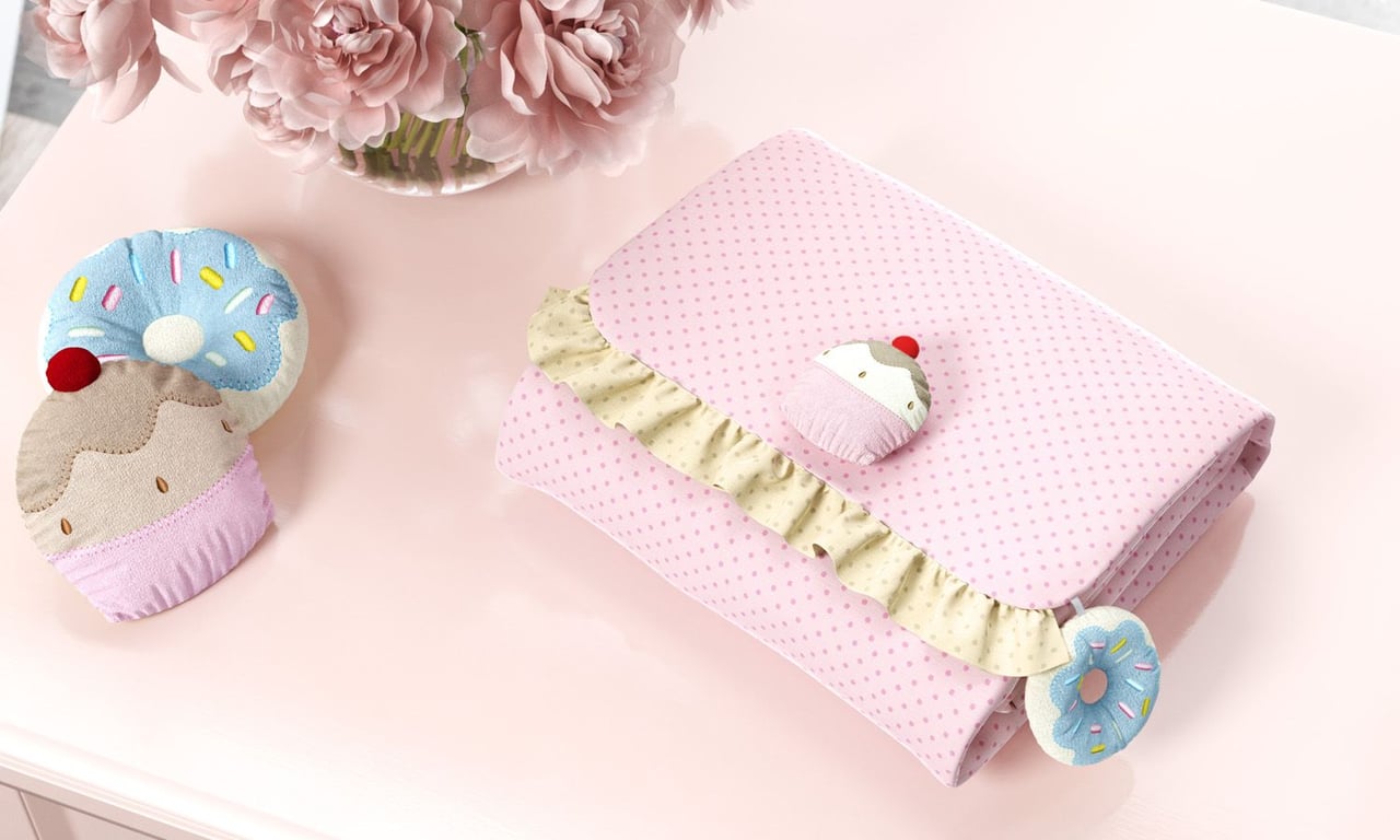 Trocador de Fraldas Portátil com Bolsos Doce Encanto 85x40cm — vista alternativa