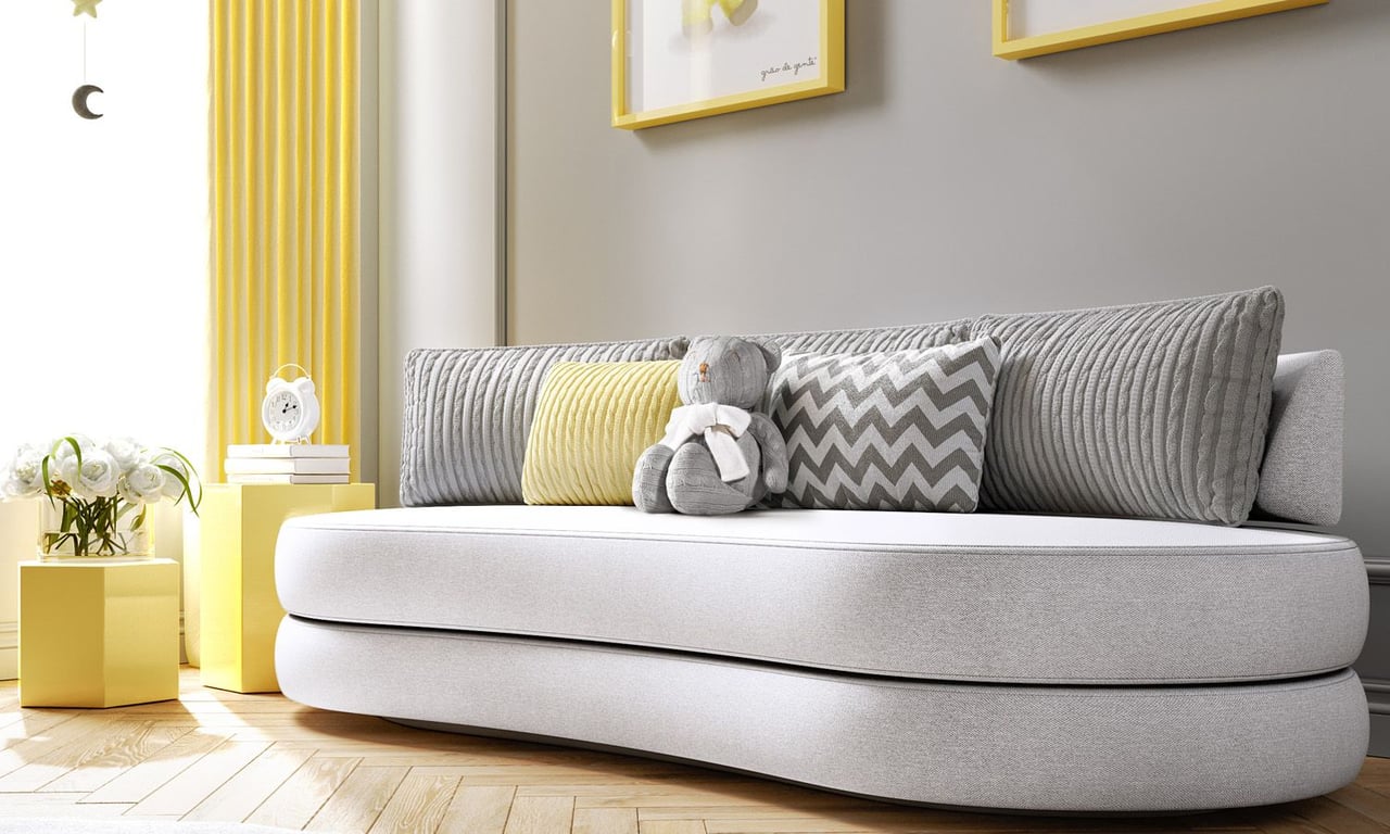 Almofada Retangular Tricot Cinza 70cm — vista alternativa