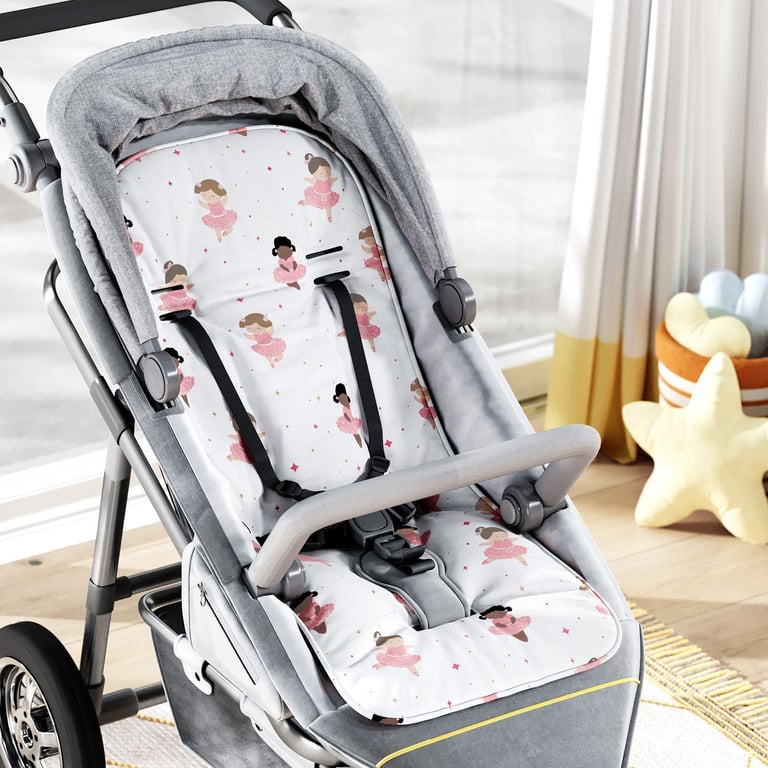 Capa de Carrinho com Protetor de Cinto Bailarinas Baby