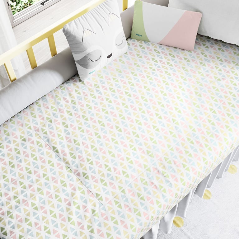 Edredom de Berço Geométrico Multicor