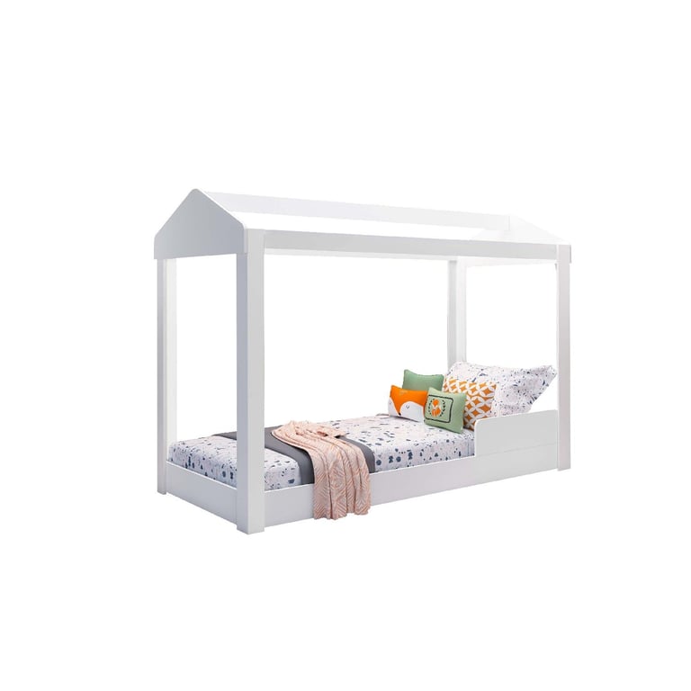 Mini Cama Casinha Montessoriana Branco Carol