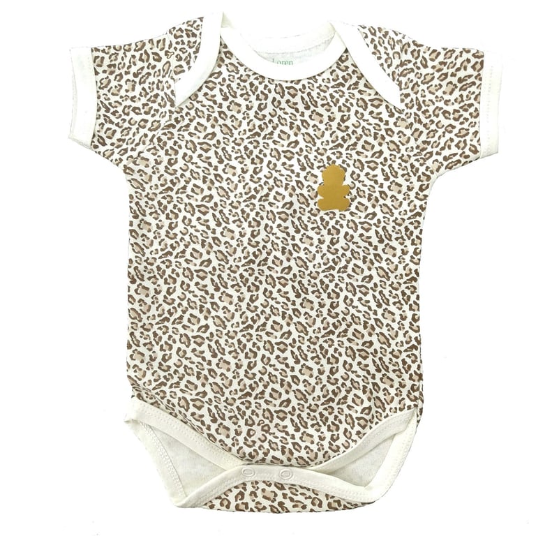 Body Manga Curta Oncinha Estampado Tam GG