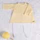 Saída Maternidade Tricot Vestido com Laços Amarelo Camomila 02 Peças - imagem 5