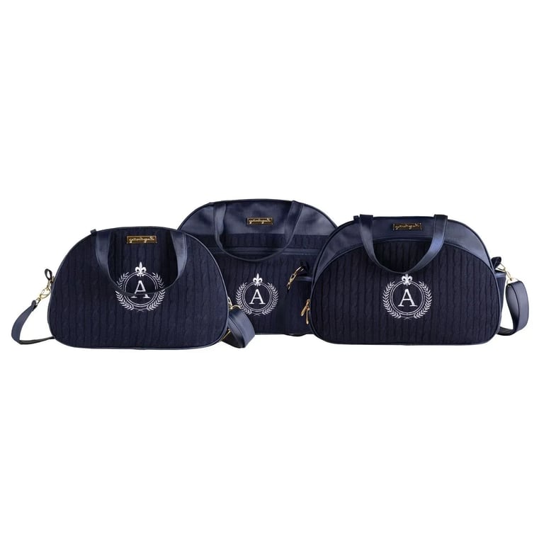 Conjunto de Bolsas Maternidade Cat Baby Azul e Marinho