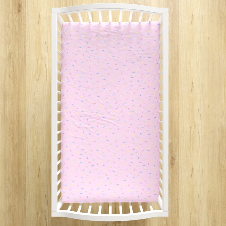 Lençol Berço com Elástico Granulado Rosa