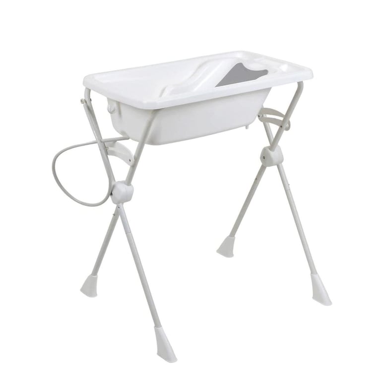 Kit Banho 2 em 1 com Banheira, Suporte e Assento Redutor Branco