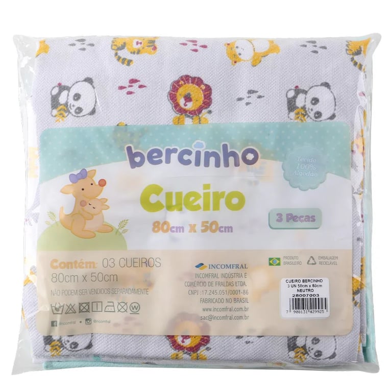 Kit Cueiro Flanelado Incomfral Bercinho