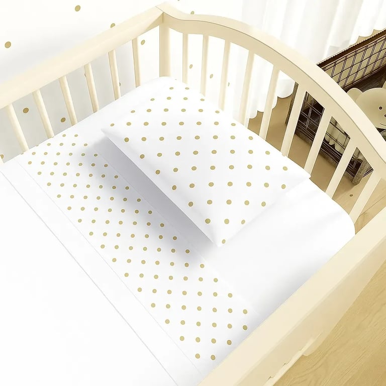 Jogo de Lençol Branco com Barra Poá Cappuccino