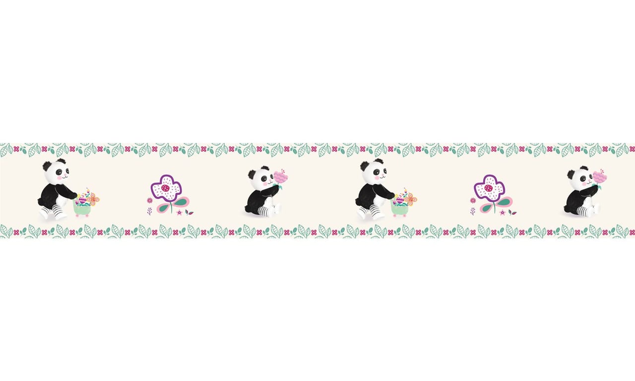 Faixa Adesiva de Parede Floral Moderna — vista alternativa