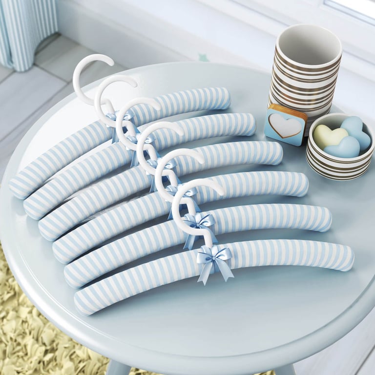 Kit Cabides Listrado Branco/Rosé