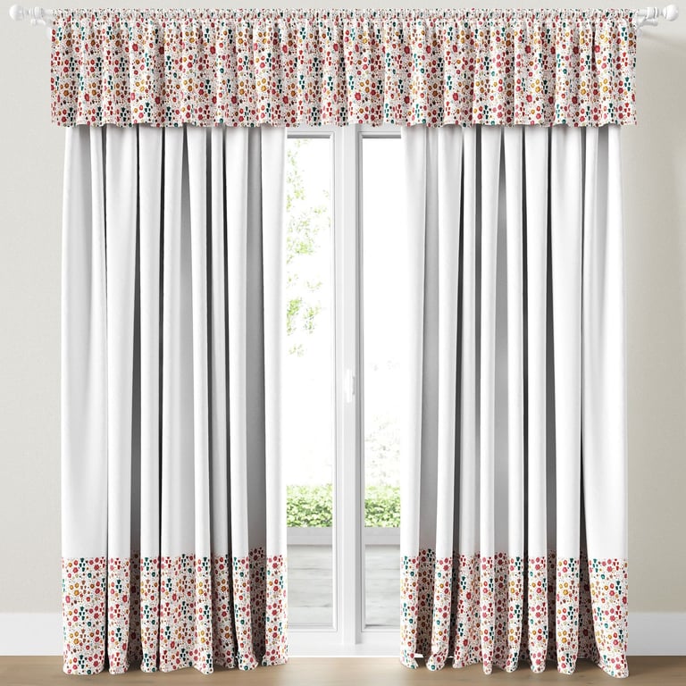 Cortina Infantil e Bebê Flores