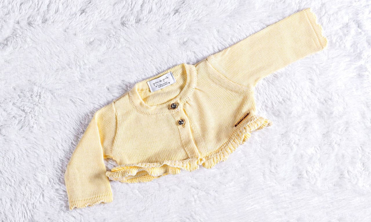 Bolerinho Tricot Amarelo Creme