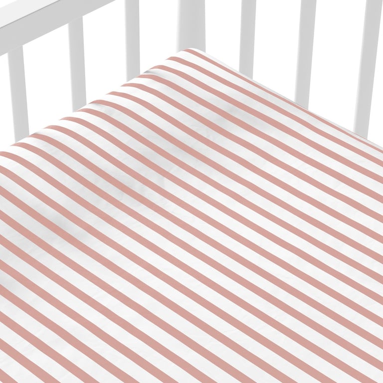 Lençol Berço com Elástico Listra Cinza