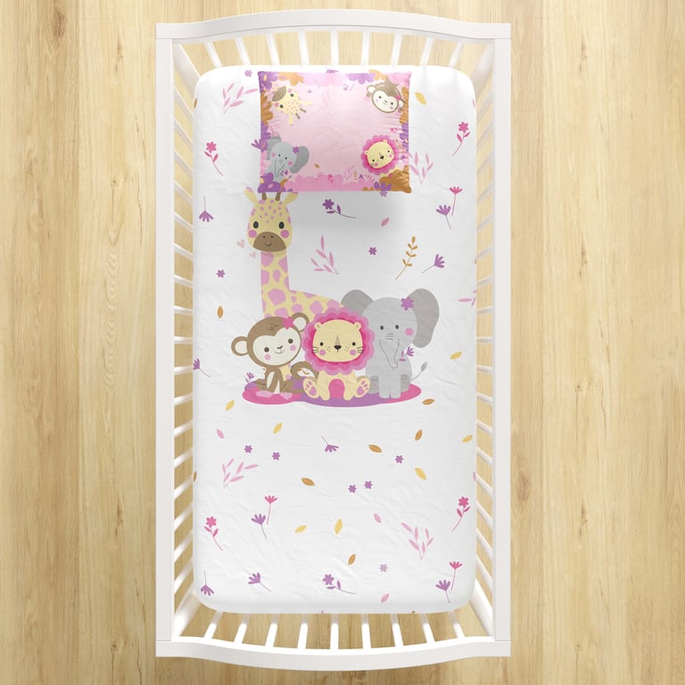 Jogo de Lençol Berço Animais Selva Baby — vista alternativa