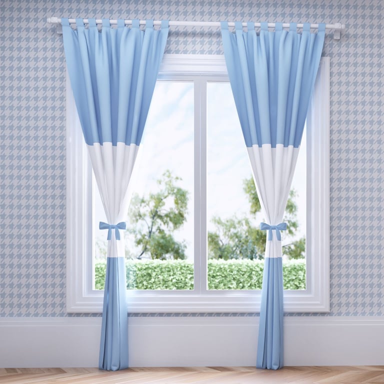 Cortina Ursinho Clássico Marinho 1,50m