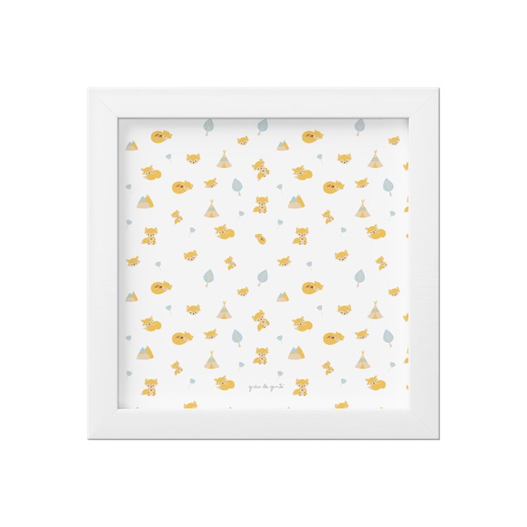 Quadro Raposinhas 18cm