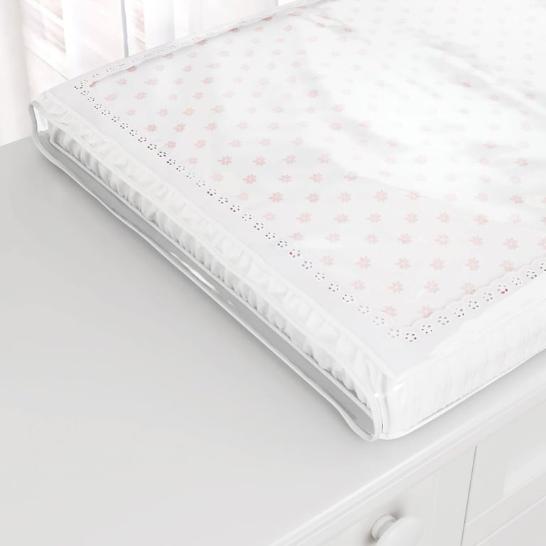 Trocador de Fraldas Bordado Inglês e Florzinhas