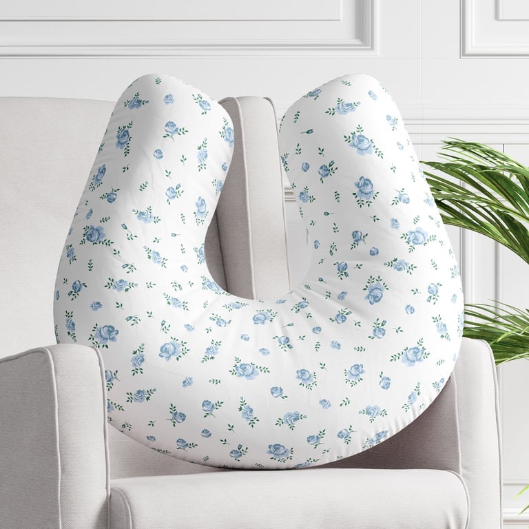 Almofada Amamentação Floral Liberty Azul — vista alternativa