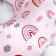 Almofada Amamentação Dupla Face Nuvem Arco-íris Rosa - imagem 5