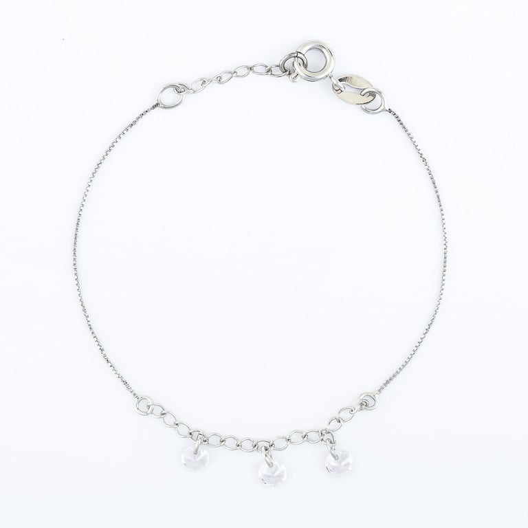 Pulseira Infantil Menina Linda com Zircônia Cristal Ródio