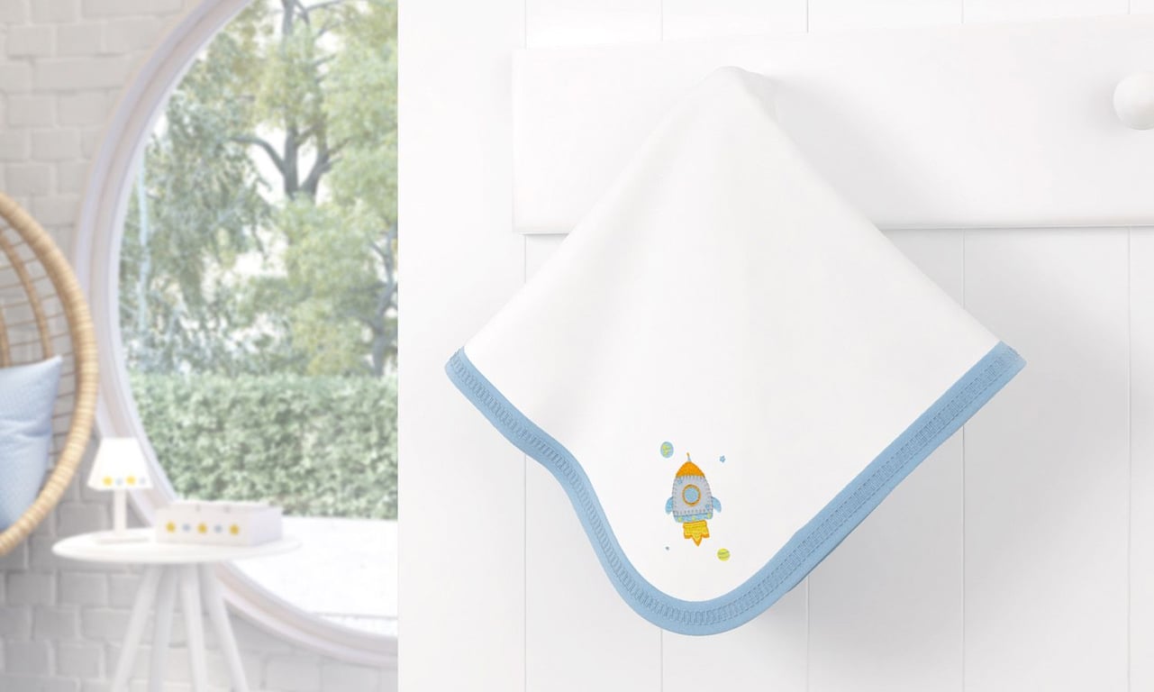 Cueiro Foguete Astronauta Azul — vista alternativa