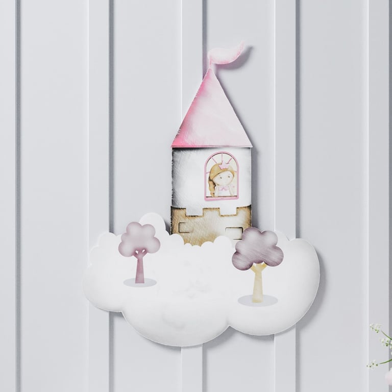 Adesivo de Parede Princesa na Torre 42,5cm