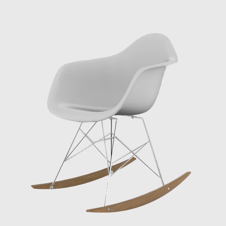 Cadeira de Balanço Eames Arm Branco