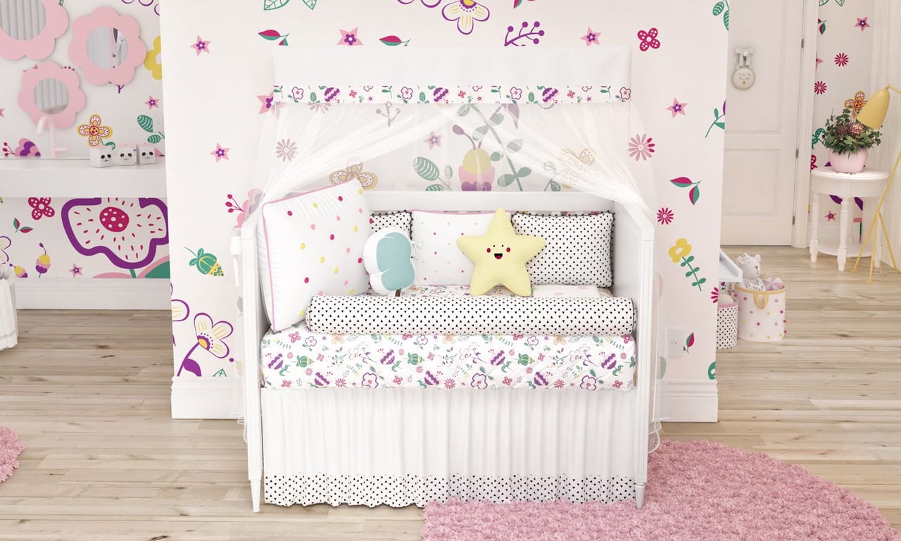 Kit Berço Floral Moderna — vista alternativa