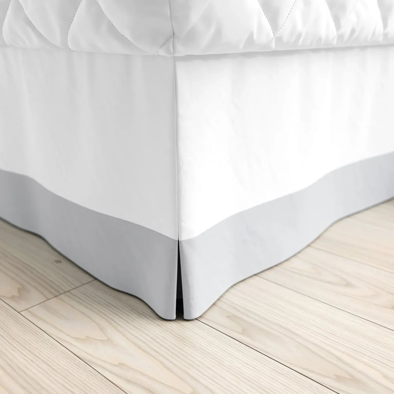 Saia para Berço Branco Cinza