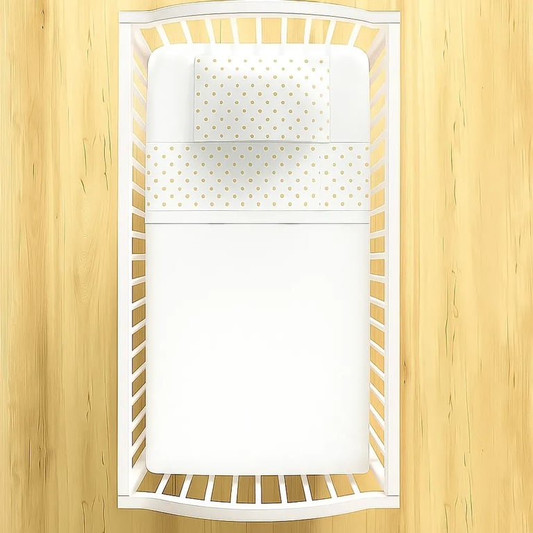 Jogo de Lençol Branco com Barra Poá Cappuccino — vista alternativa