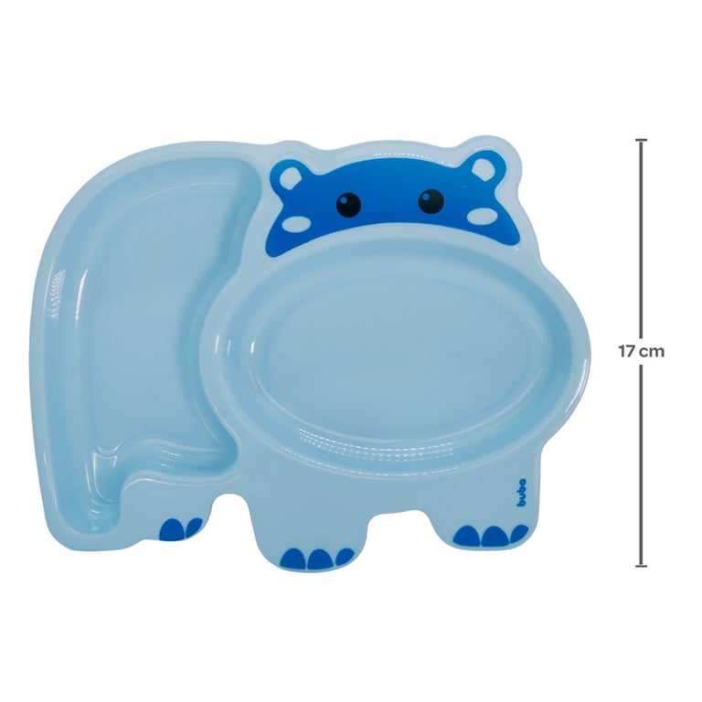 Pratinho com Divisórias Hipopótamo Azul — vista alternativa