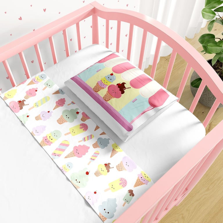 Jogo de Lençol Berço Sorvete Colorê 3 peças — vista alternativa