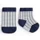 Kit Meia Bebê Grid Azul Marinho 2 Pares - imagem 3