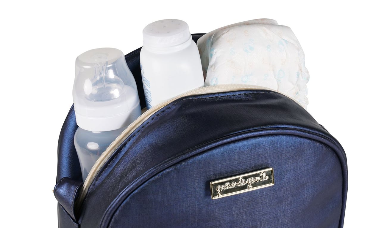 Mochila Maternidade Madrid Azul Marinho 33cm