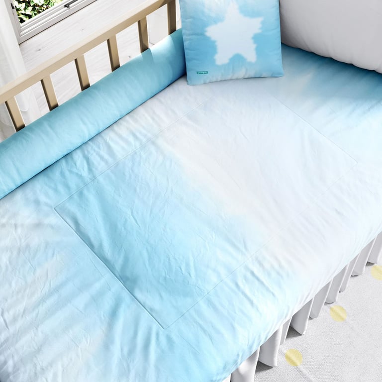 Edredom de Berço Tie Dye Azul