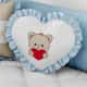 Almofada Ursinho Coração Azul 33cm - imagem 1