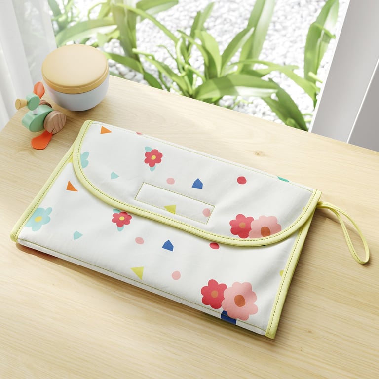 Trocador de Fraldas Portátil Menina Flor